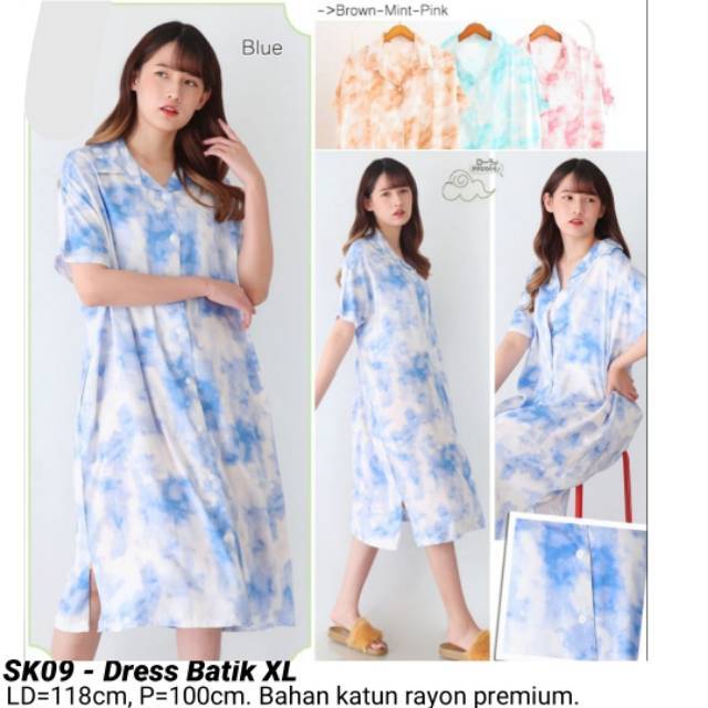 DRESS LIOMI XL WANITA, BAJU TERUSAN CEWEK CANTIK MURAH