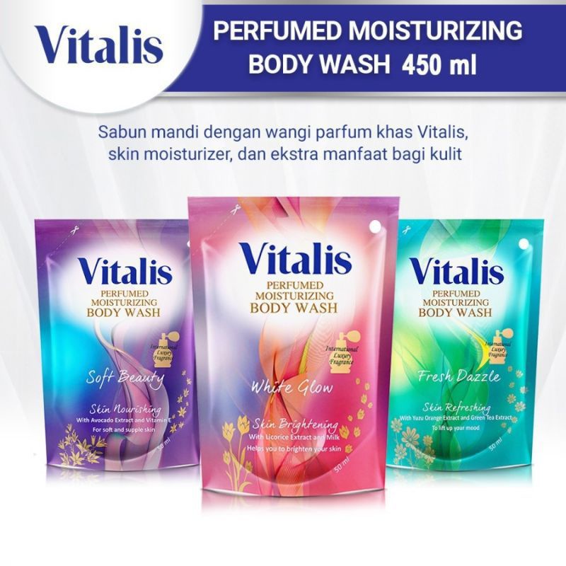 PROMO MURAH Sabun Mandi Cair Vitalis 450ml, Vitalis Bodywash 450ml Murah, Bodywash Aiken 450ml