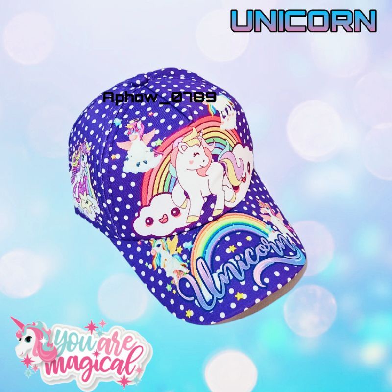 PDF tas slempang anak perempuan unicorn anti air topi anak perempuan unicorn paket 2in1 waistbag anak unicorn topi polkadot terbaru 2022