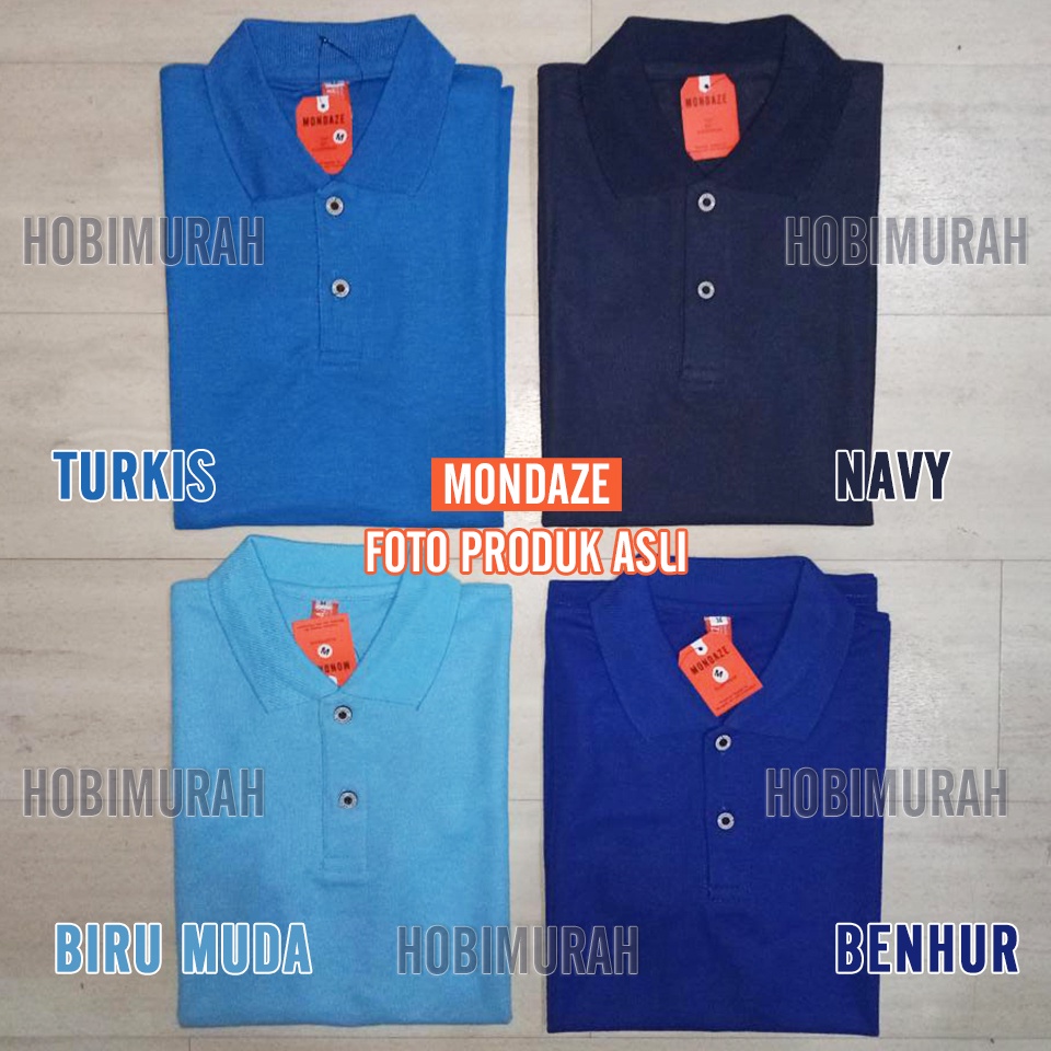 Kaos Polo PENDEK - Pria Wanita | Kerah Polos | Mondaze-2