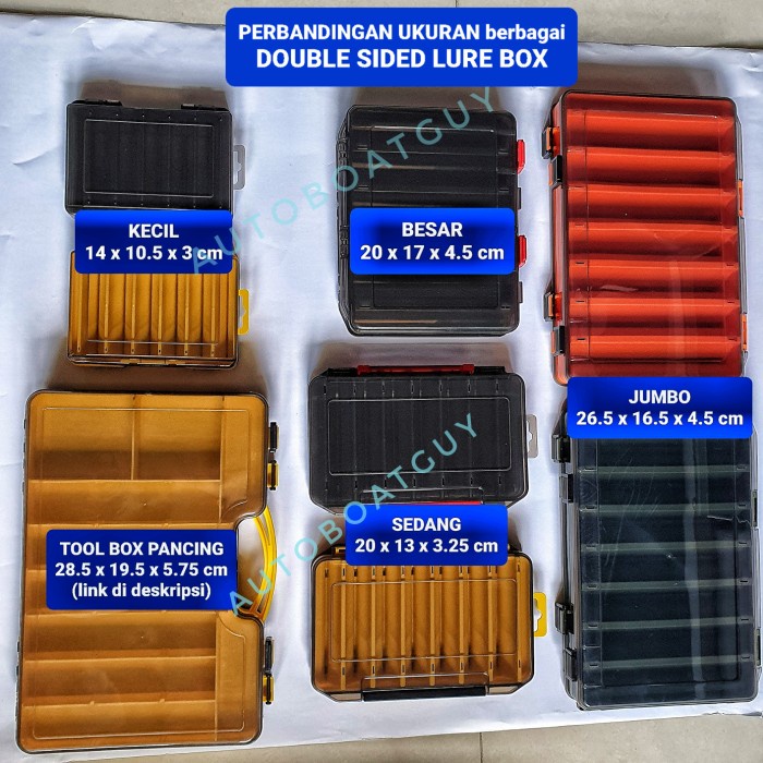 Double Side Lure Box Kotak Umpan Pancing Ikan Dua Sisi Plastik