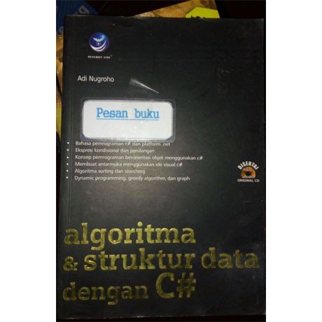 

Buku algoritma dan struktur data dengan C# Adi Nugroho