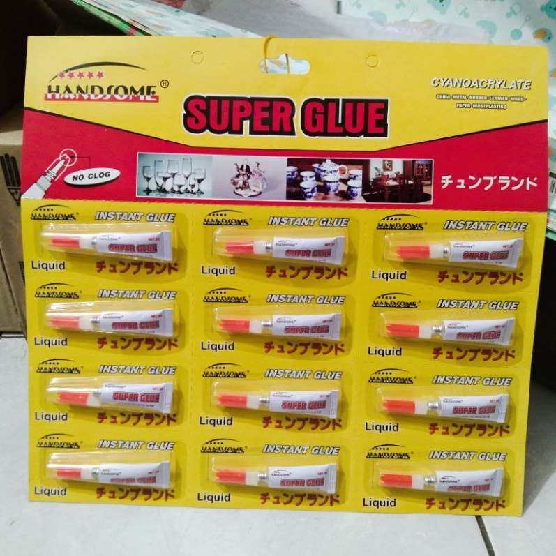 Lem Handsome super glue murah harga per lembar (bukan satuan)