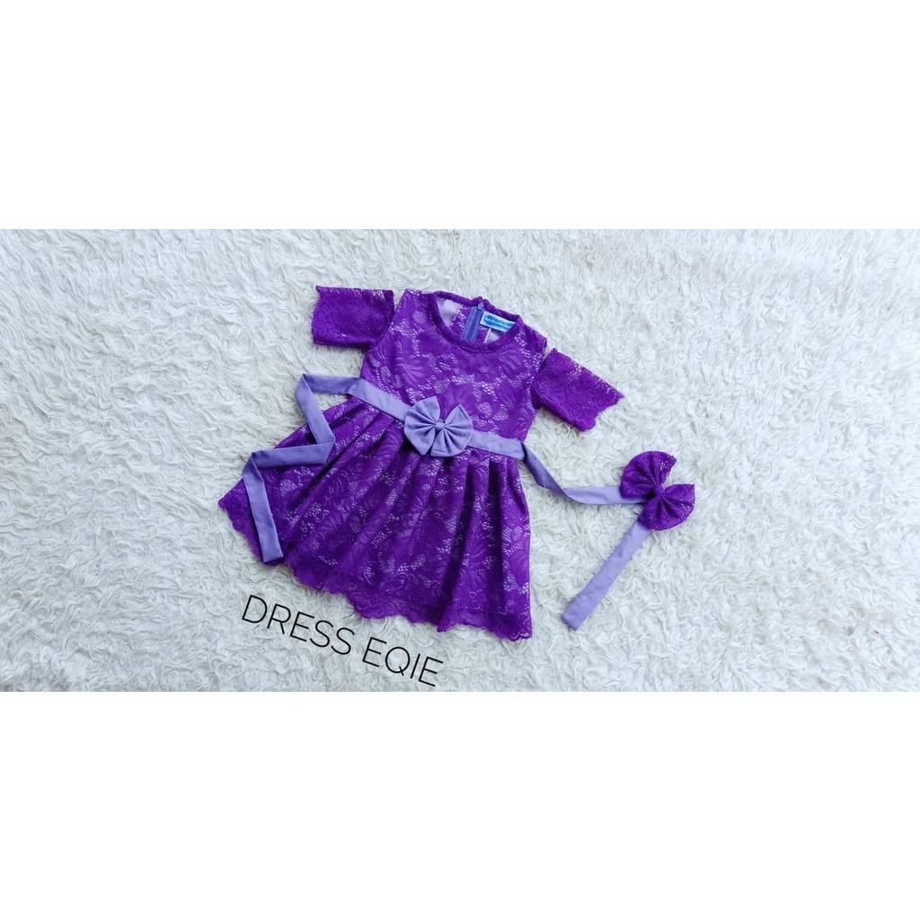 EQIE DRESS / DRESS MODEL KEKINIAN / BAJU BROKAT / BAJU PESTA CANTIK