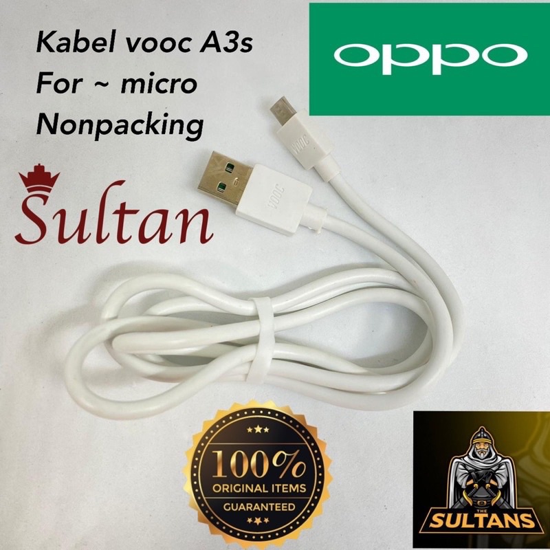 PROMO KABEL DATA OPPO VOOC A3S MICRO NONPACKING