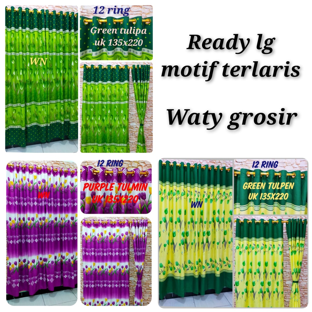 READY LAGI!!!!  waty grosir gorden sokring besar 12 ring uk 135x220