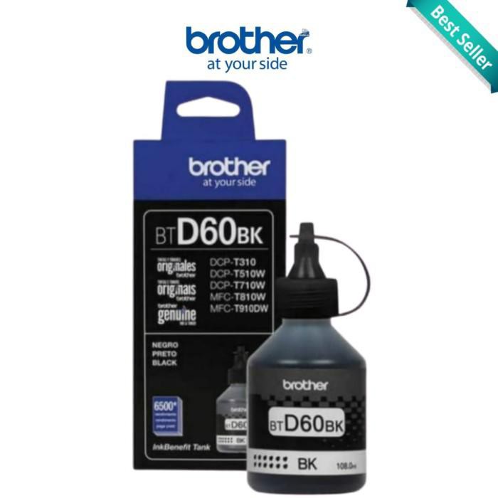 Tinta Brother Btd60Bk Black Original/Tinta Printer Brother Btd60Bk - Hitam