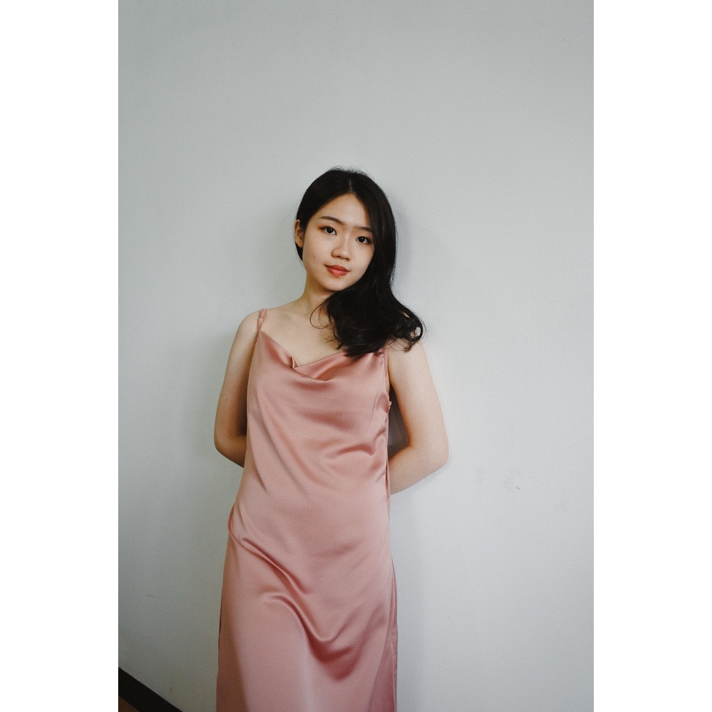 Wear Milota - Ruby Satin Dress || Dress Satin Panjang Formal Gaun Malam Pesta Silky Gown