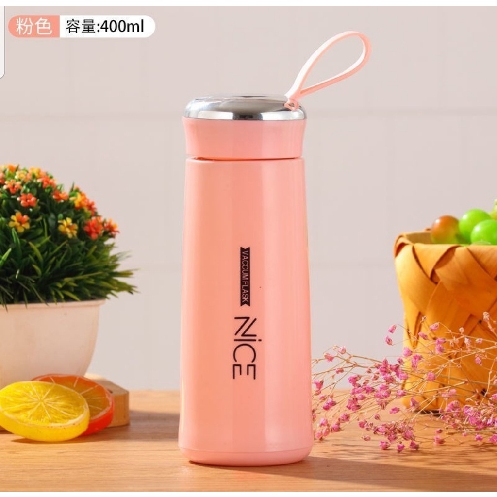 BOTOL MINUM KACA TERMOS NICE/BOTOL MINUM NICE IMPORT 400ML/TERMOS KACA TERMURAH - BD