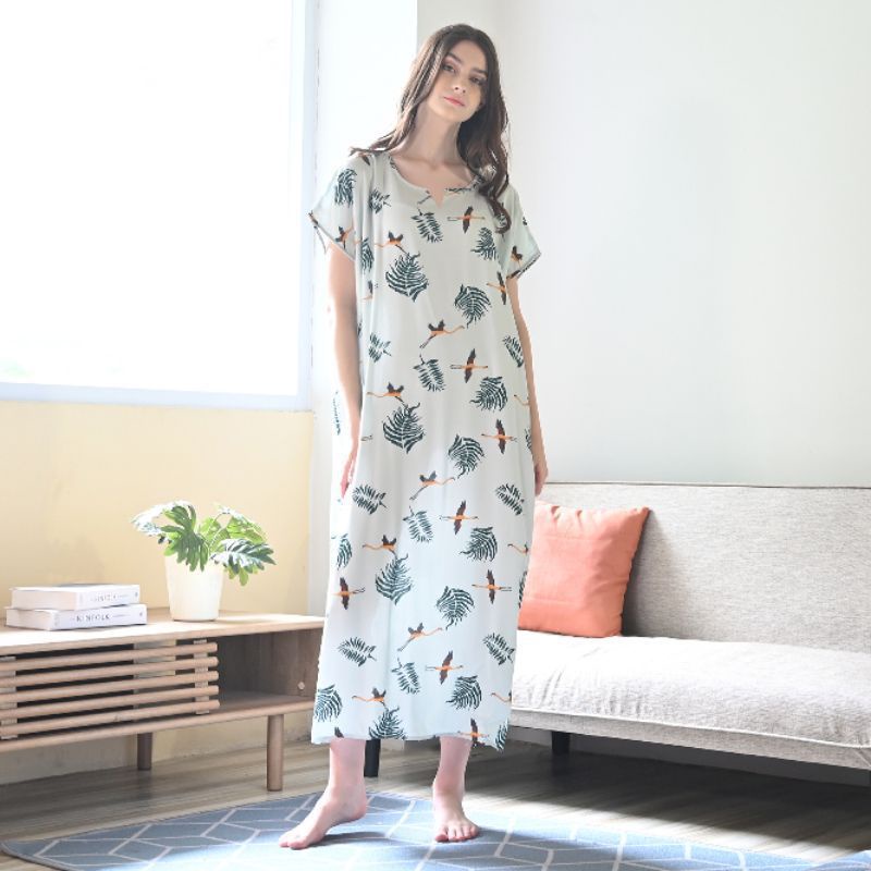 Daster Habel/HISBI Long BUSUI Panjang Semata Kaki Bahan Rayon Premium-Busui Habel 7