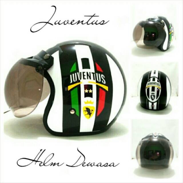 Helm Bogo Retro Klasik JPN Motif Club Bola Juventus SNI