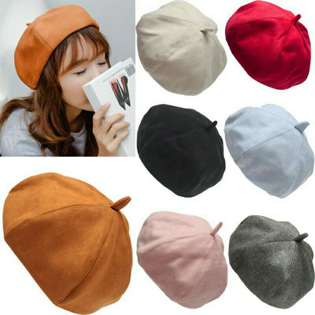 TOPI BERET / BARET KOREA TERMURAH / TOPI KAYAK TEH NISA COOKIE DAN AGHNIA PUNJABI