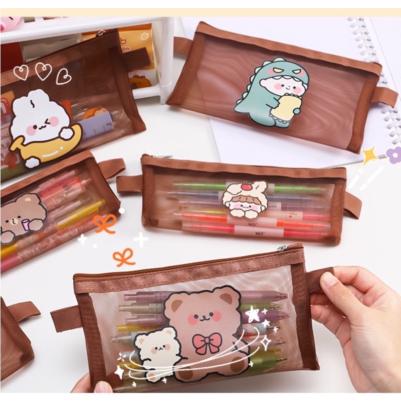

kotak Pensil / Tempat pensil Cute Bear Rabbit / Pouch Travel