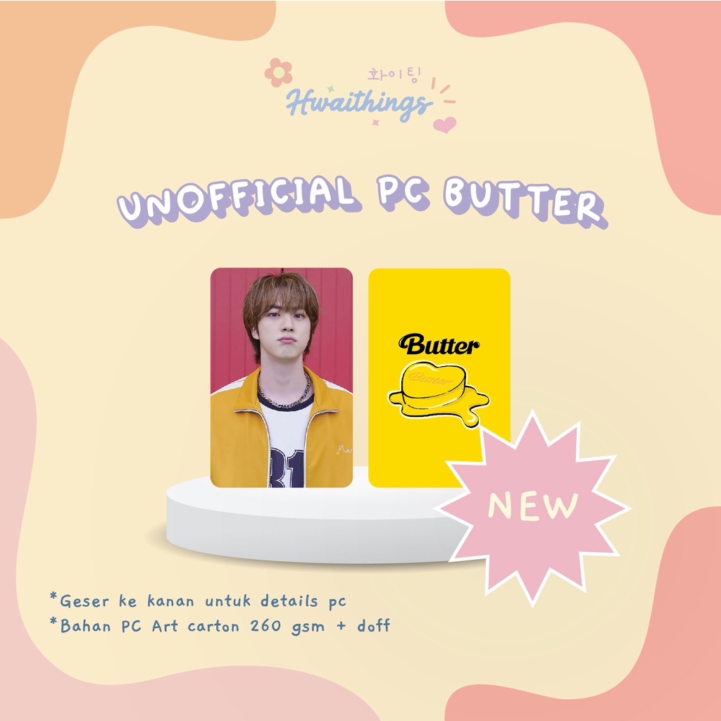 UNOFFICIAL PHOTOCARD BUTTER ART CARTON 260 GSM LAMINASI DOFF