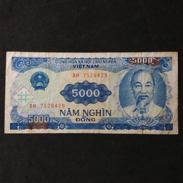Uang Kuno Asing 5000 Dong Vietnam