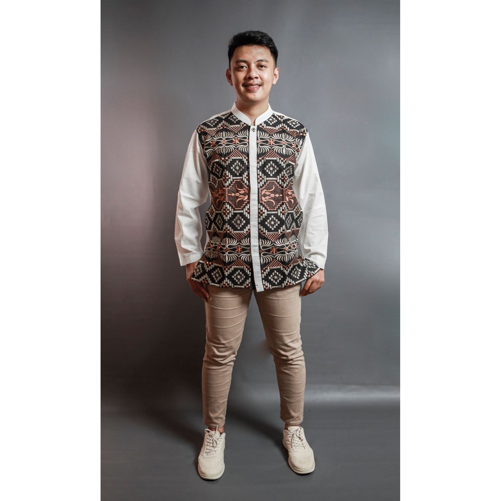 Baju Koko Dewasa Bahan Jaguar Motif Lengan By Azwa