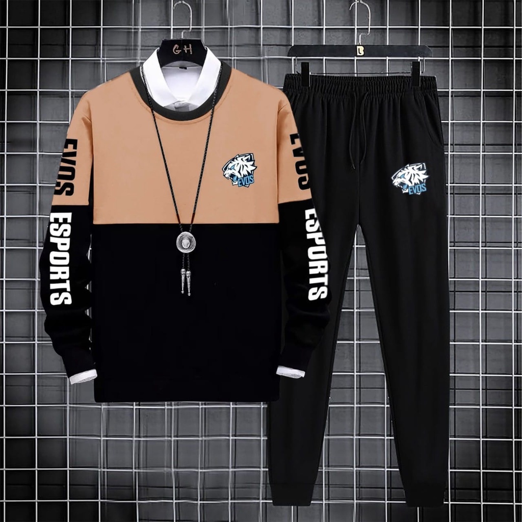 COD/ARPIOSSHOP - STELAN ESPORT EVOS - SETELAN PRIA WANITA SATU SET ( SWEATER + JOGGER )