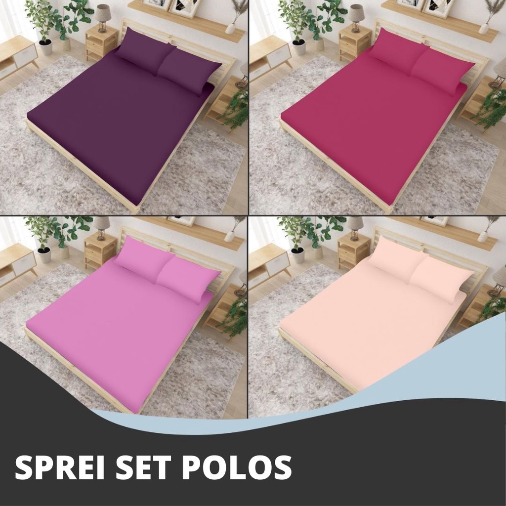 Sprei Set Polos Sandy Collection ( 120x200 / 160x200 / 180x200 ) Banyak Warna II