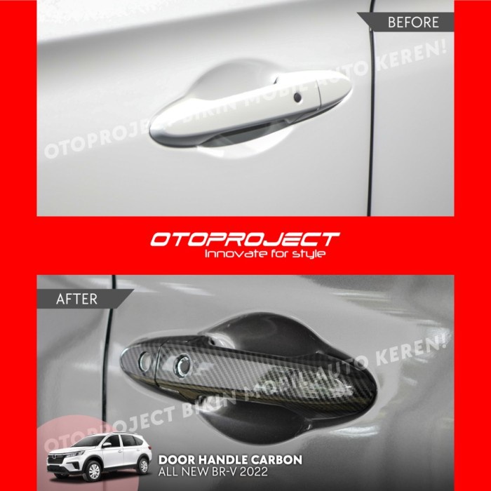 Cover Handle Mobil All New BRV 2022 Door Handle Carbon