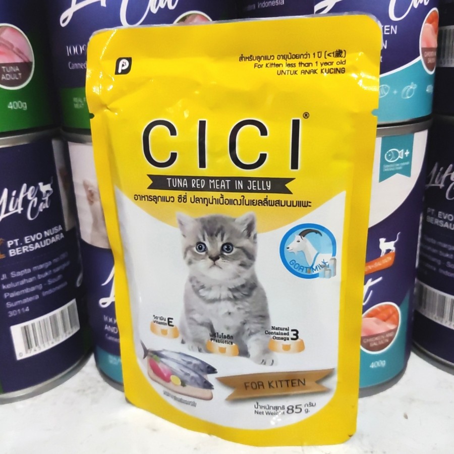 CICI POUCH KITTEN 85 GR CICI SACHET KITTEN GOATMILK TUNA RED MEAT