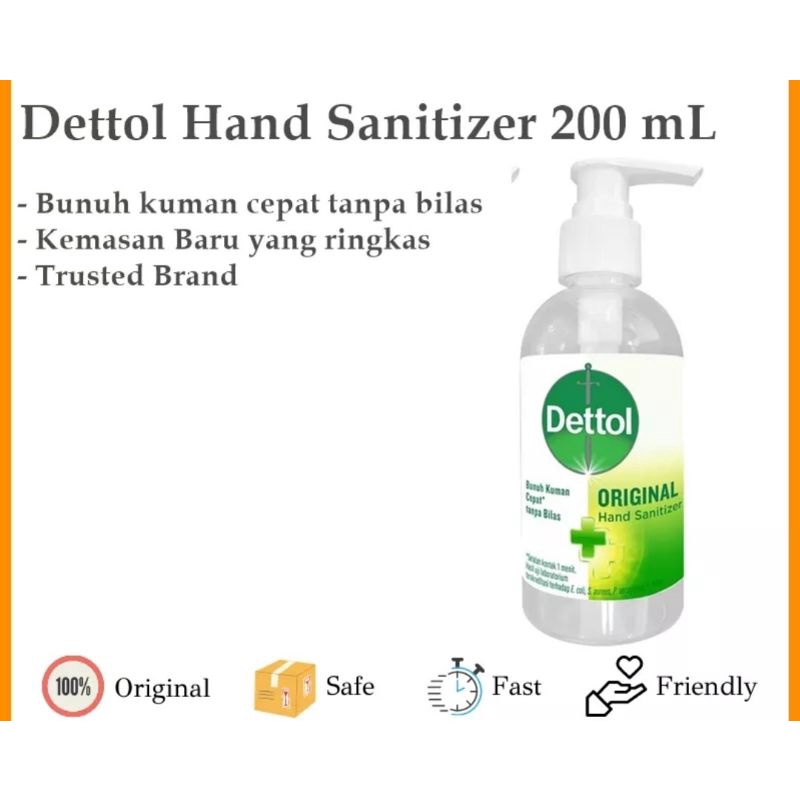 Dettol Hand Sanitizer Pump 200ml