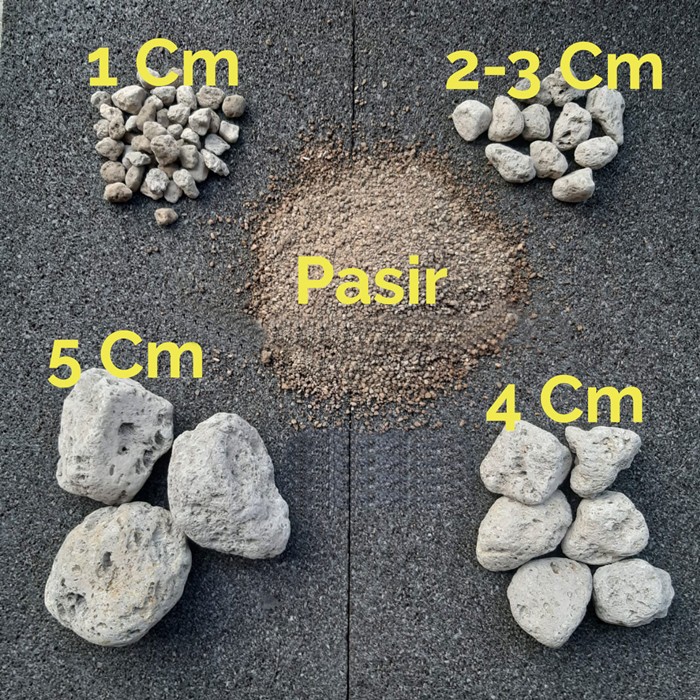 Batu Apung Pumice 2-5 cm Karung 15-20 Kg Media Filter Rumah Bakteri Aquarium Kolam Ikan Pumis Pumise