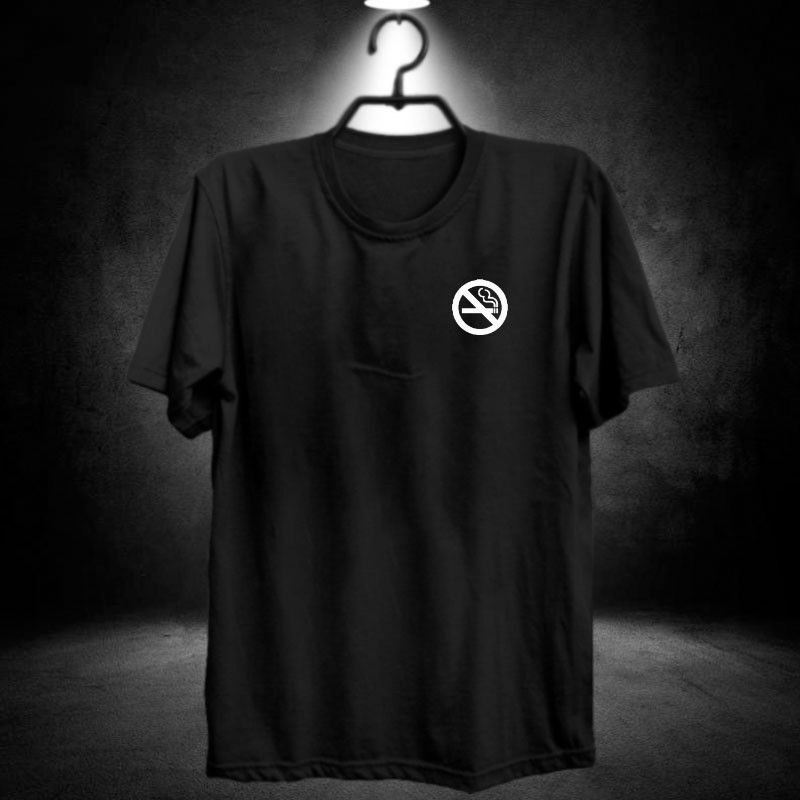Kaos antirokok / dilarang merokok / tidak boleh vape asap / pakaian cowok tanpa rokok / fashion