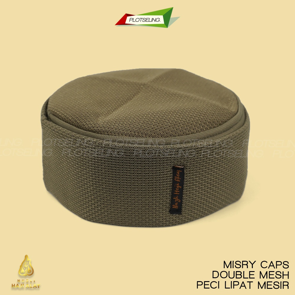 Peci Lipat MESIR DOUBLE MESH Premium Haji Alay Kopiah Hitam Putih Abu Biru Kopyah Sholat Maiyah Cak Nun Kopeah Santri Bulat Pria Anak Dewasa Kupluk Laki Motif Rosal Hat Polos Jaring Madun Pakol Habasa Malaysia Oman Assagofah Terompah Madinah NU Ori