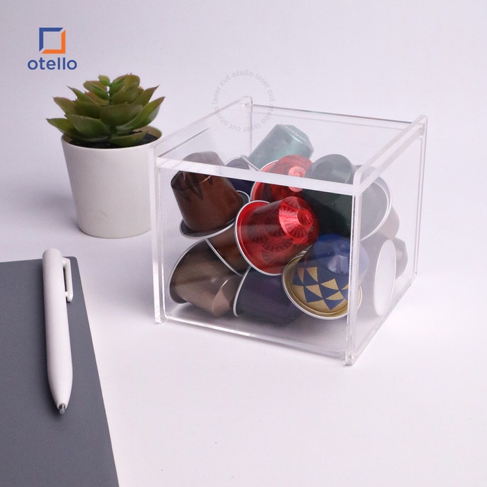 Nespresso Capsule Holder Box Kapsul Kopi Acrylic Kotak Wadah Coffee Otello Organizer Dapur