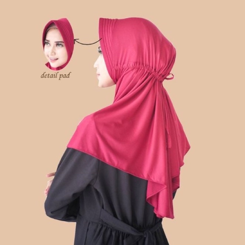 Hijab Instan Serut Polos