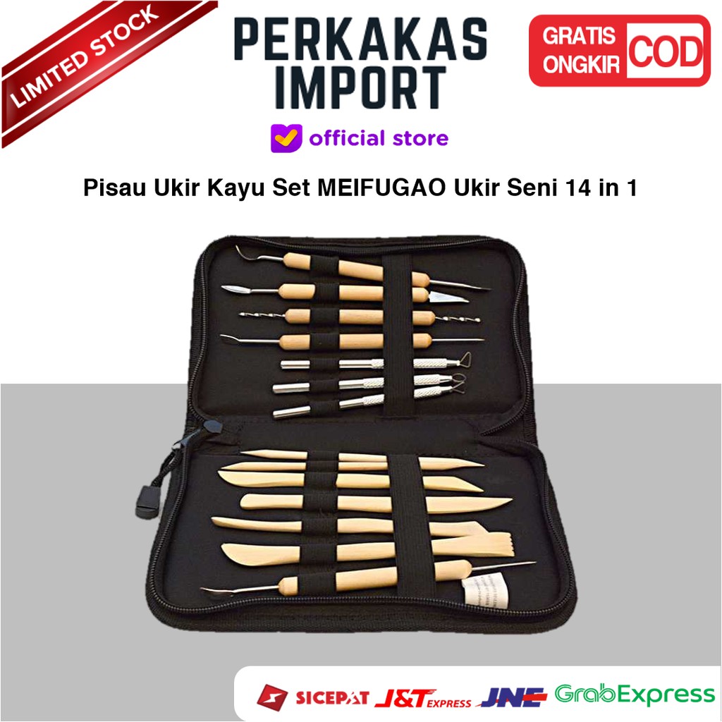 

Pisau Ukir Kayu Set MEIFUGAO Set Pisau Ukir Seni 14 in 1 Crafting Art Knife - FS2-14