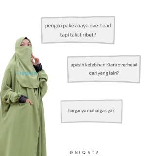 ABAYA OVERHEAD WARNA MATCHA  BY NIQATA Shopee Indonesia