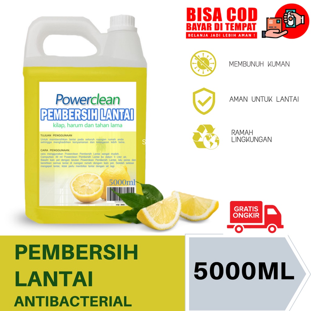 PEMBERSIH LANTAI ANTIBACTERIAL 5 LITER MASTER CLEAN