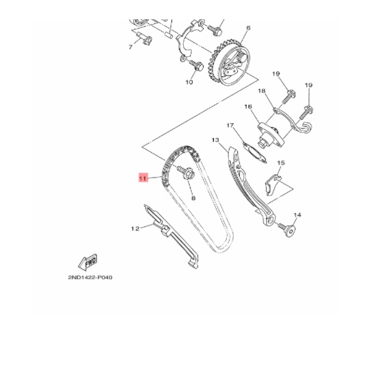 rantai rante keteng kamvrat timing r15 lama v2 xabre mx king vixion nva new bk8 ori 94568-H4096