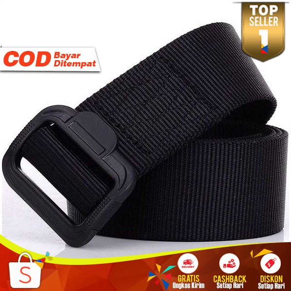 IP05 Tali Ikat Pinggang Anti Xray Plastik Canvas Non Metal Smooth Buckle Gesper Cowok Keren Murah