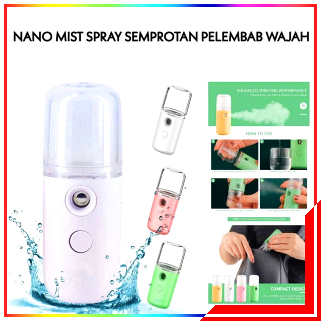 Mini 30Ml Nano Mist Semprot Semprotan Kabut Air Nano Penyemprot Kabut Air Nano Mini Yang Bisa Diisi Ulang untuk Pelembab dan Air Pelembab Instrumen Kecantikan