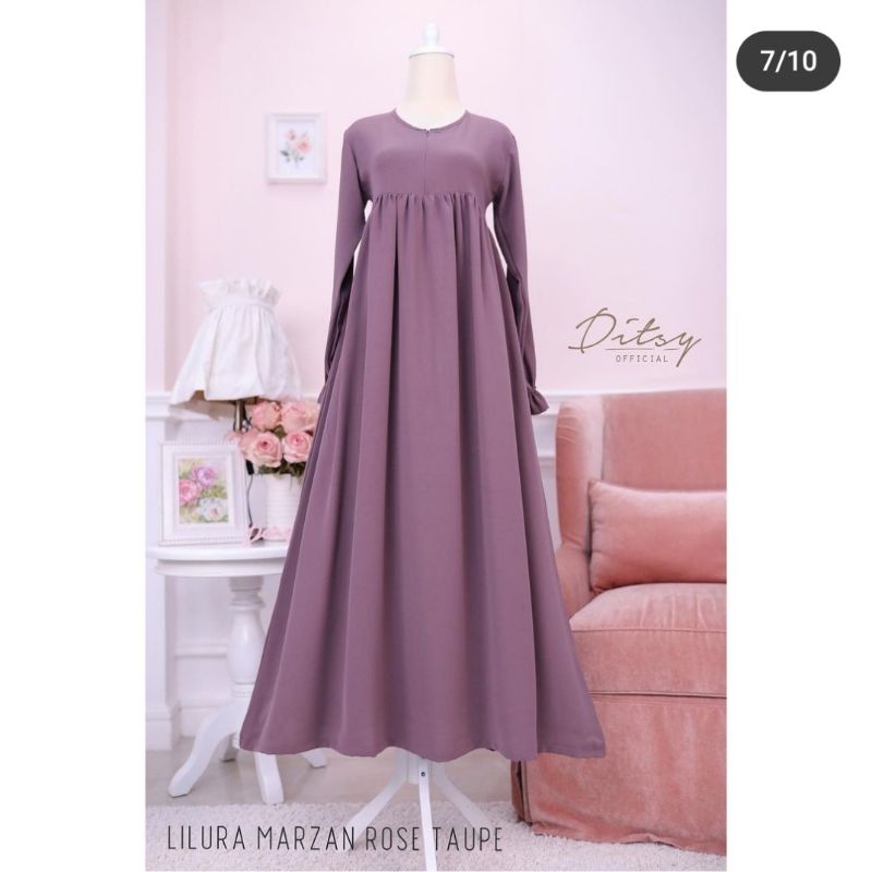 ditsy April lilura Marzan rose taupe size XS siap kirim