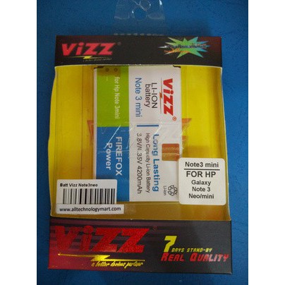 Batre Baterai Vizz Samsung Galaxy Note 3 Neo Duos Mini Lite N7500 N7502 N7505 EB-BN750BBC