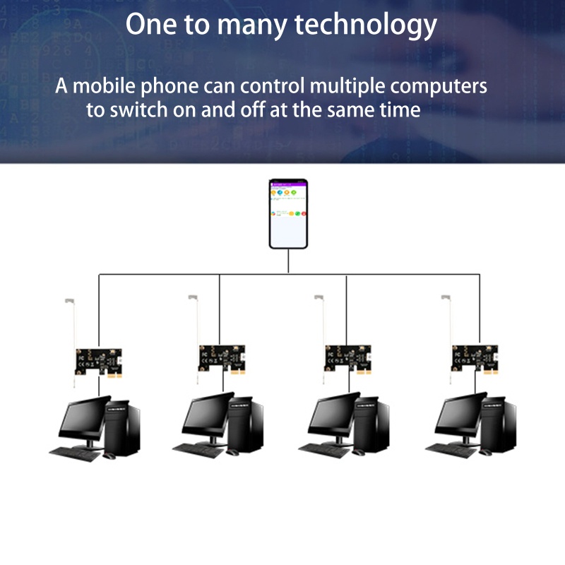 Btsg Power Reset Switch PCIe Card Untuk Komputer Remote Control Bluetooth-Kompatibel