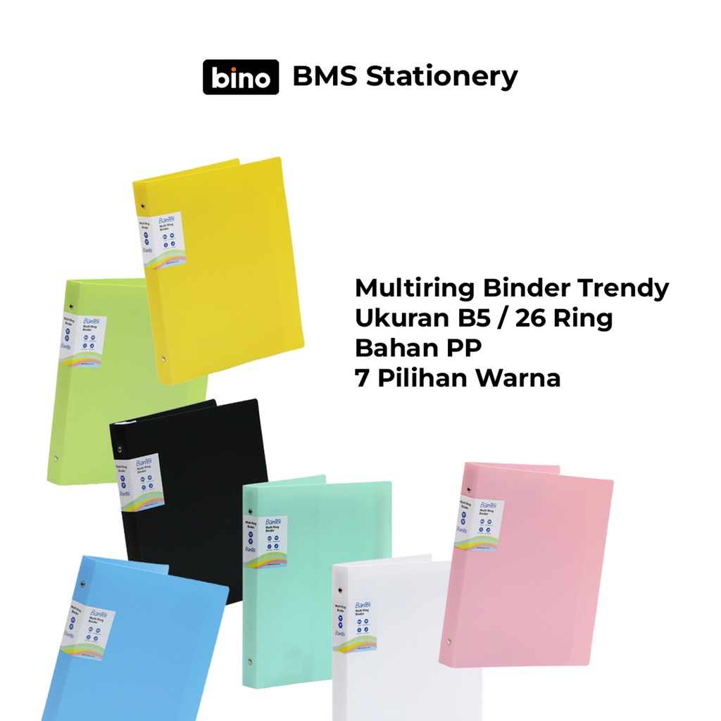 Jual [BMS Palembang] Bantex Multiring Binder Trendy Warna Polos B5 26 ...