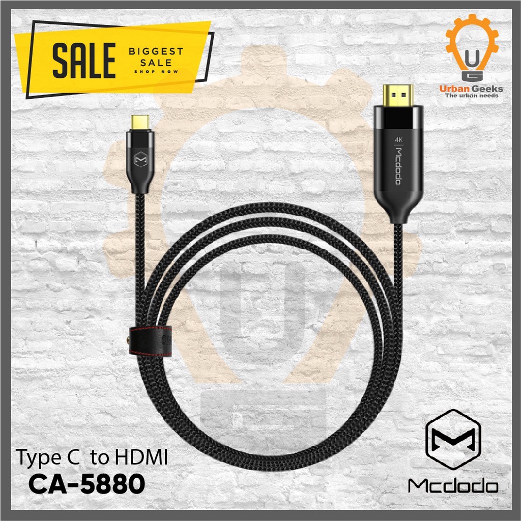 Mcdodo Type C to HDMI Plug&amp;Play 4K Ultra HD 60fps Type 3.1 10Gps Hp/Laptop/Tab