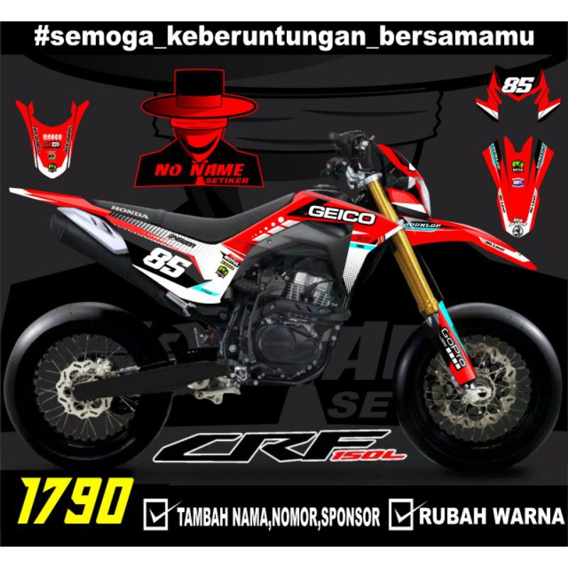 Sticker setiker stiker decal CRF 150 L- (1790) minimalis Fullbody-Dekal stiker CRF 150 L Trail