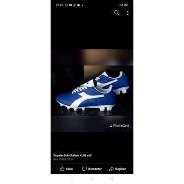sepatu bola kulit asli