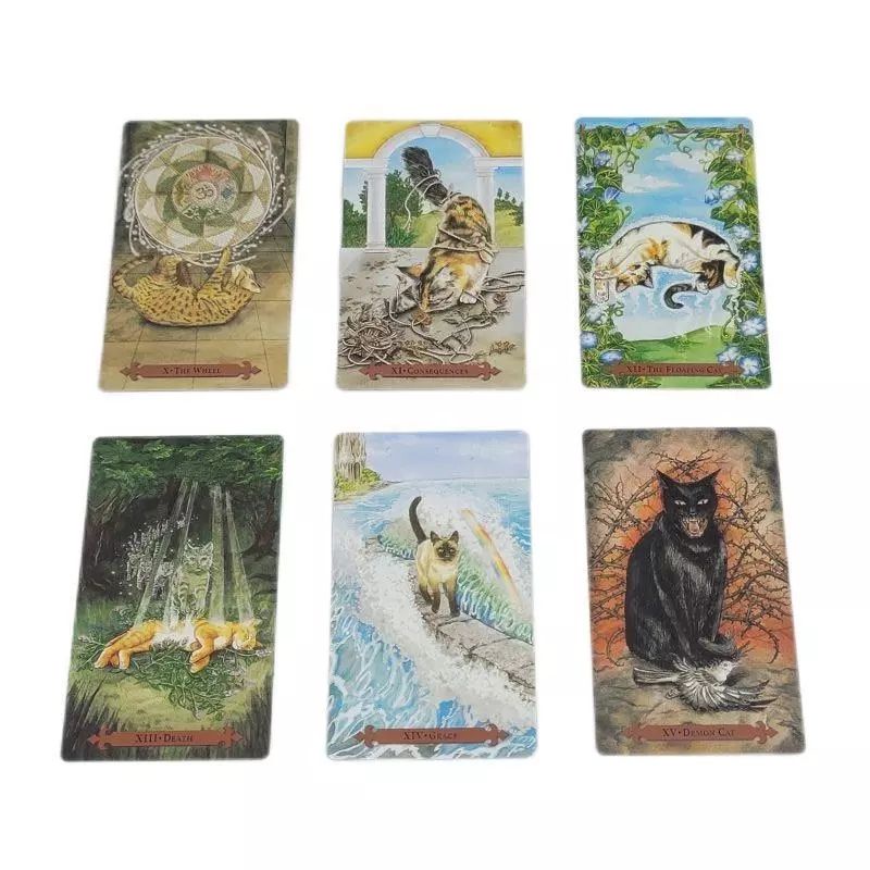 Mystical Cat Tarot 12x7cm include guide paper