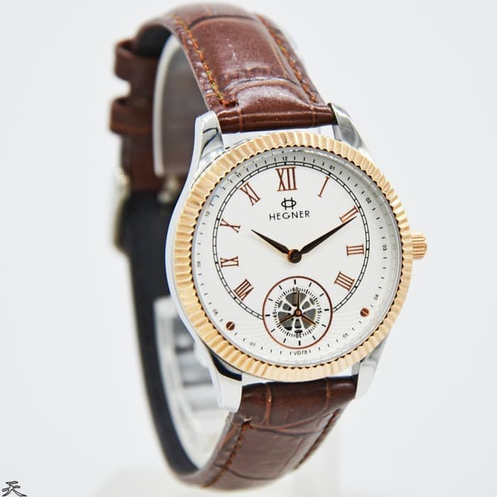 Jam Tangan Wanita Original Hegner 5046 Silver Rose Gold