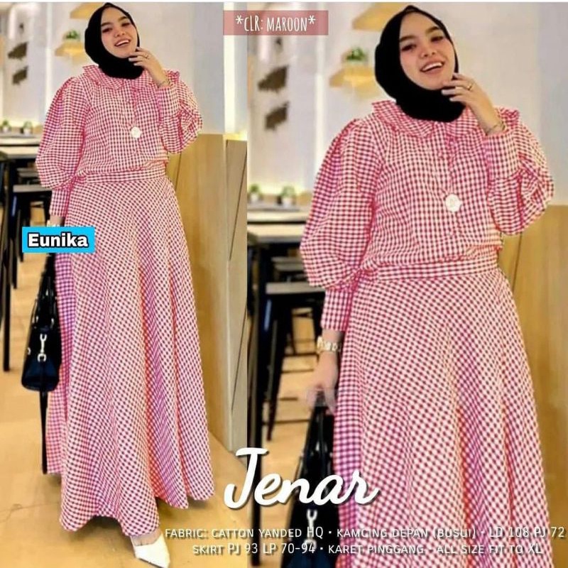 Setelan Rok. Fashion Muslim. Fashion Wanita. Stelan rok. Stelan wanita. Jenar Set