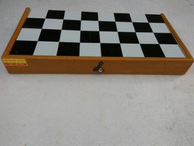 PERMAINAN CATUR KAYU UK. STANDAR INTERNATIONAL 40CM ( XL ) - KUALITAS GOOD - MURAH BANGET