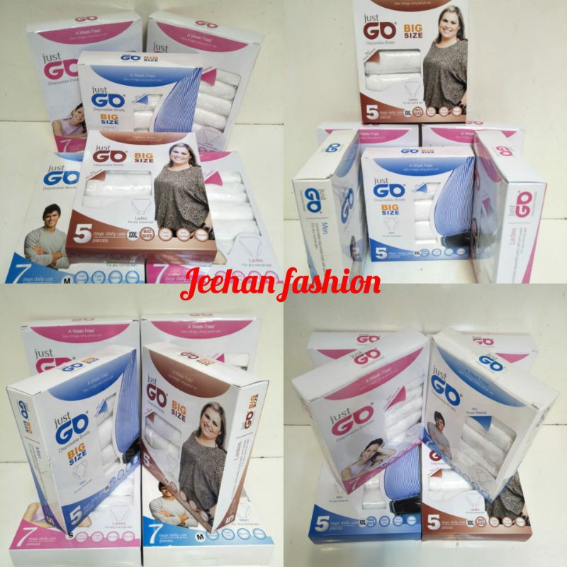 Celana Kertas  Travelling Pria Wanita Just Go Disposable