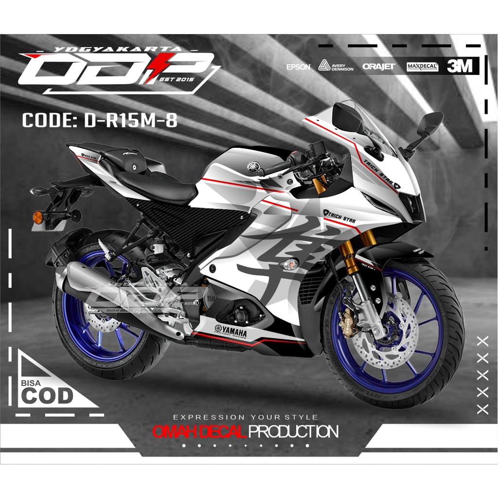 DECAL STIKER R15M V4 V1 V2 V3 V4 DECAL MOTOR R15M YAMAHA DECAL TERBAIK TERLARIS DAN KULITAS TERBAIK 