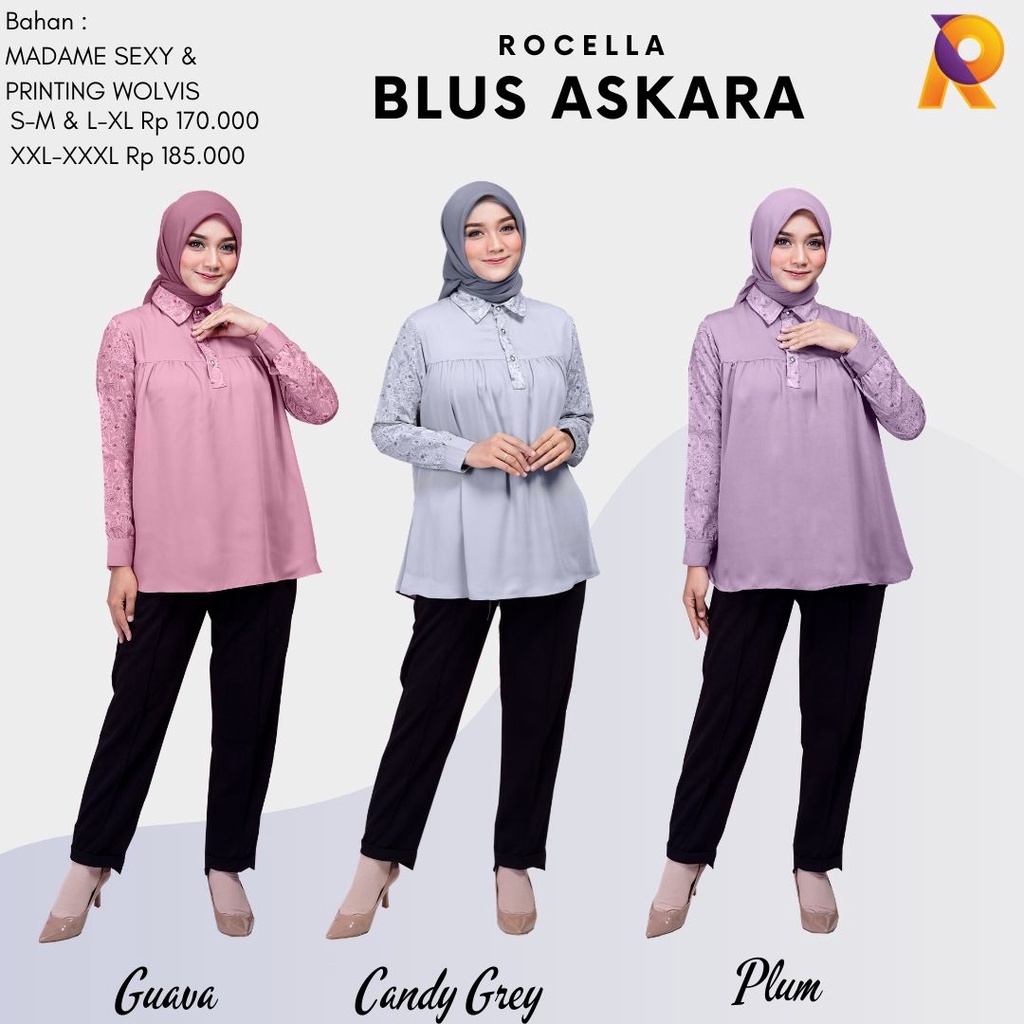 Blouse / Blus / Bluse Wanita Lengan Panjang Polos Kekinian